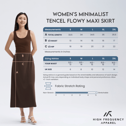 Women's Minimalist Tencel Flowy Maxi Skirt