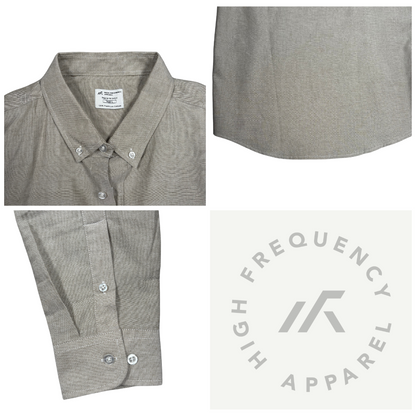 HFA Men's Oxford Long Sleeve Relax Fitted Shirt - 100% Premium Cotton