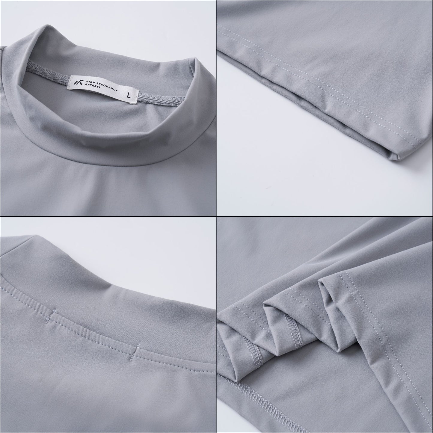 mock neck athleisure oversized t-shirt