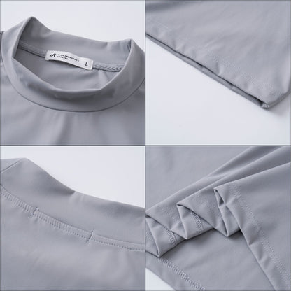 Mock Neck Athleisure Oversized T-Shirt