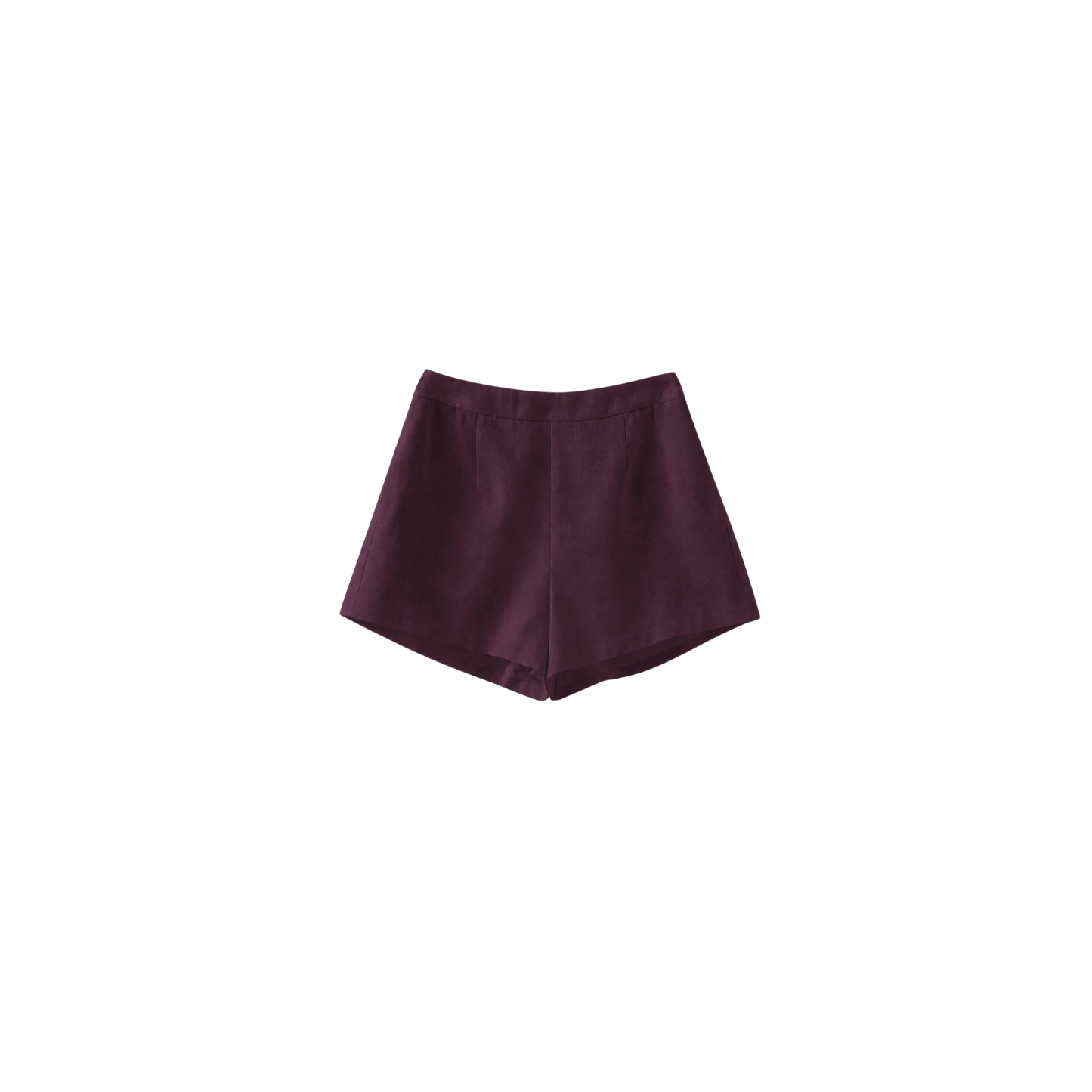 linen high waisted shorts - back zipper
