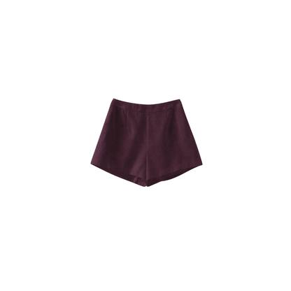 Linen High Waisted Shorts - Back Zipper