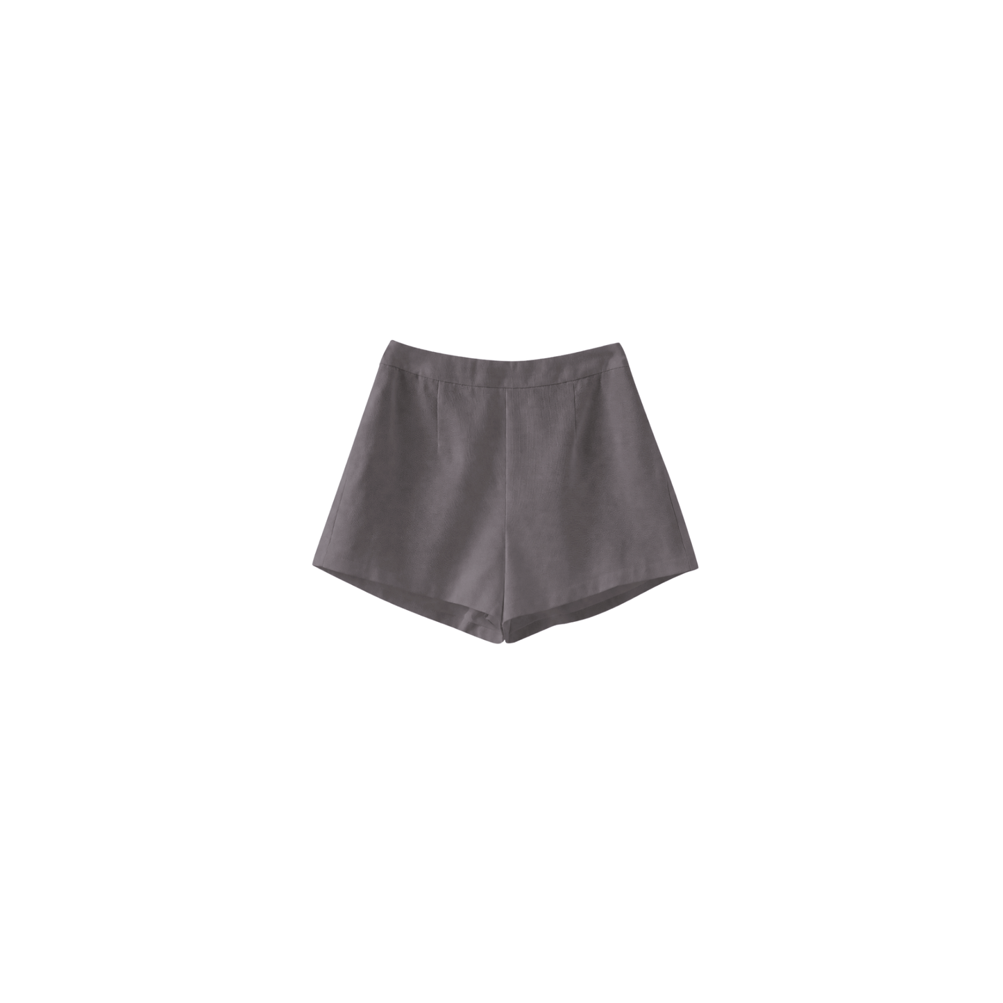 linen high waisted shorts - back zipper