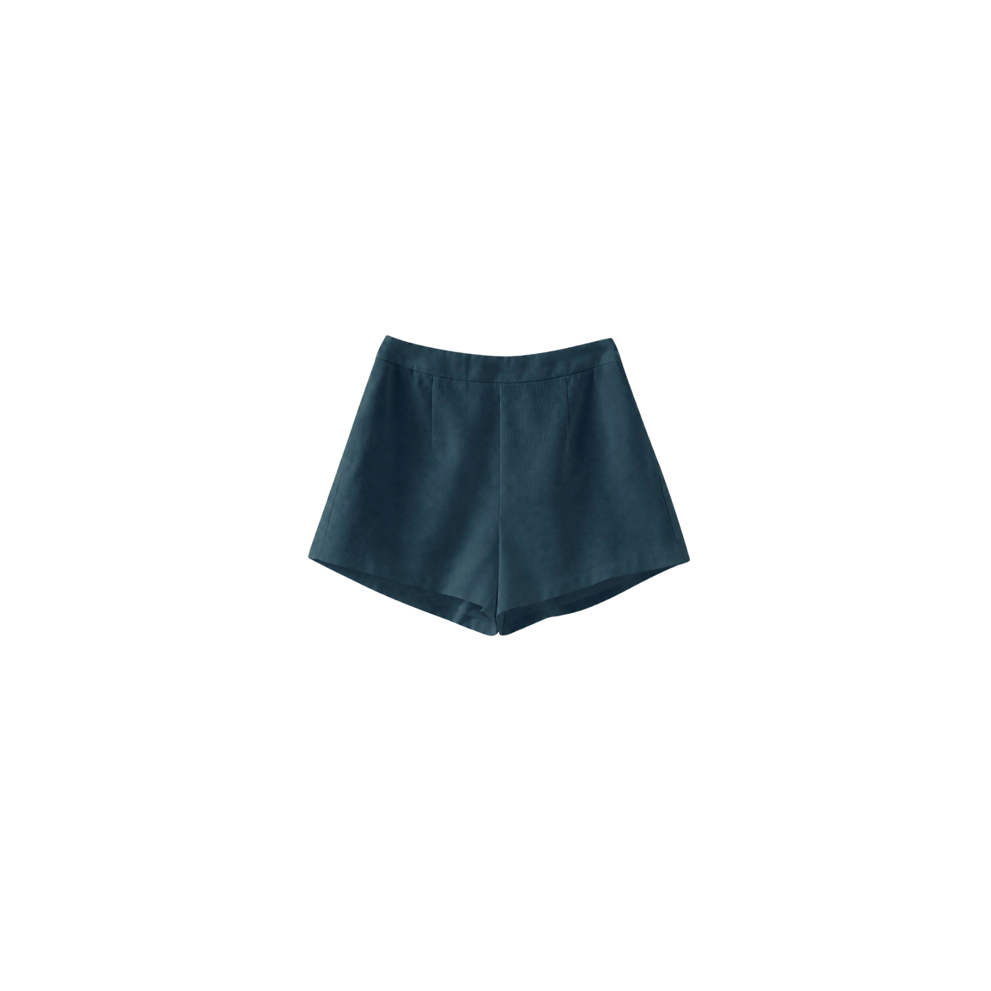 linen high waisted shorts - back zipper