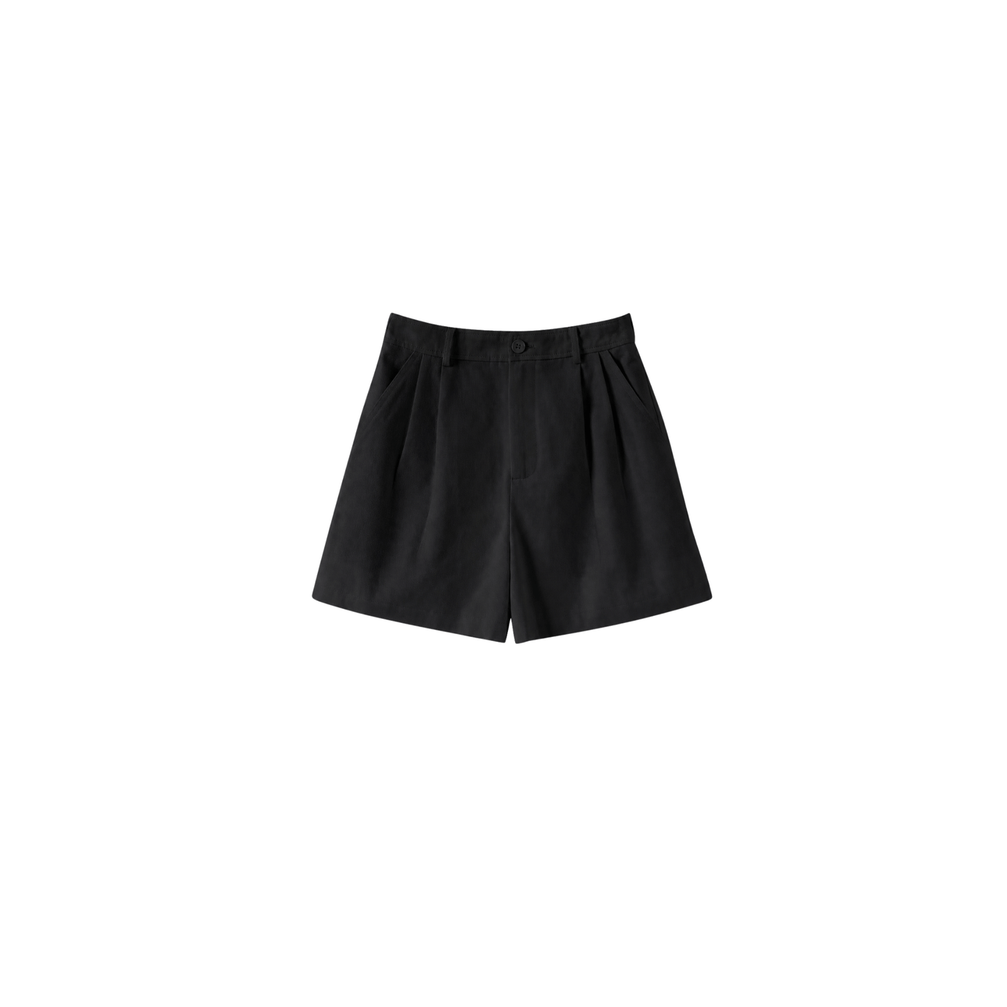 double pleated chino high-waisted shorts