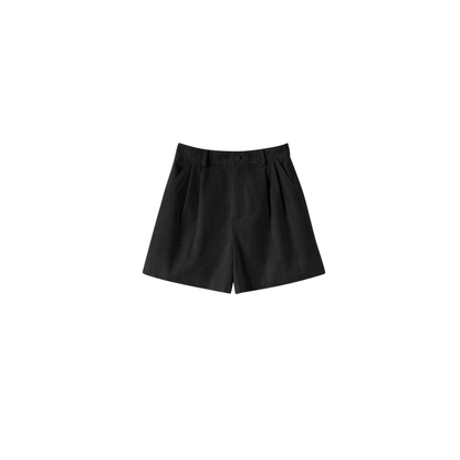 Double Pleated Chino High-Waisted Shorts
