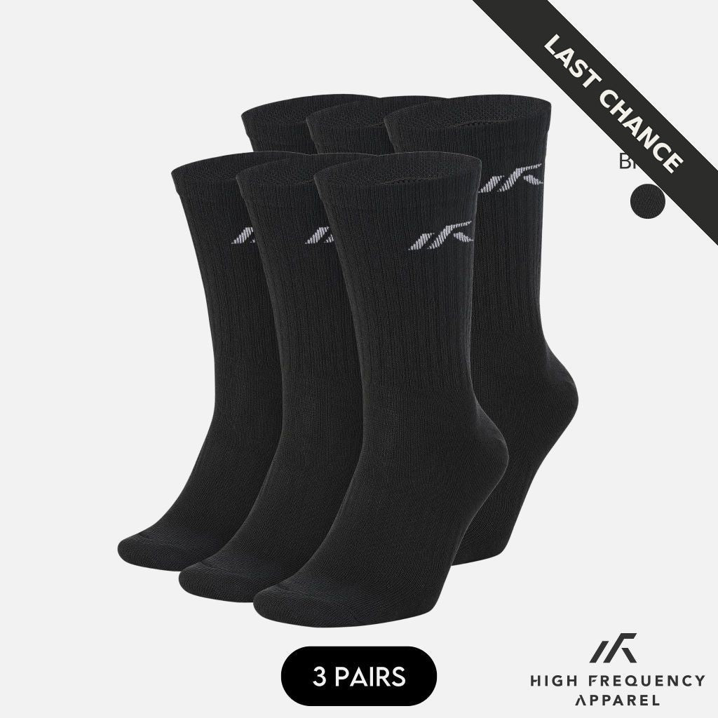 [pack of 3] unisex dri-fit crew sports socks with cushioned sole