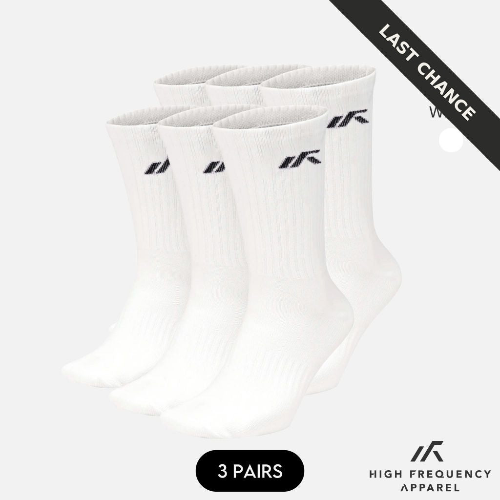 [pack of 3] unisex dri-fit crew sports socks with cushioned sole