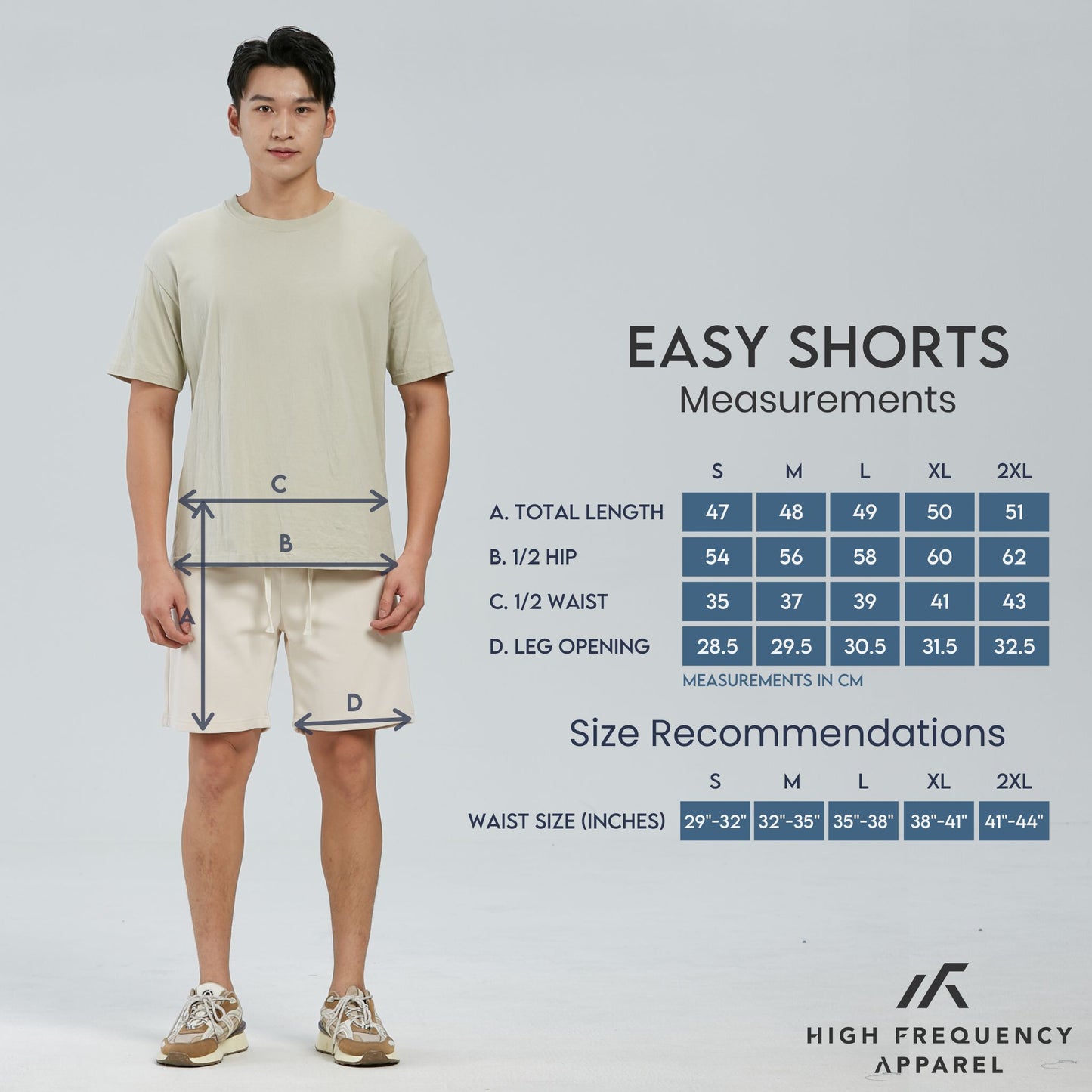 hfa unisex easy cotton sweat shorts