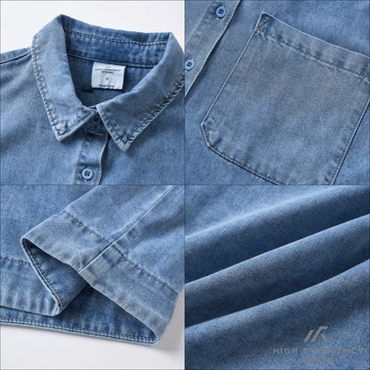 Women's Cropped Denim Shirt