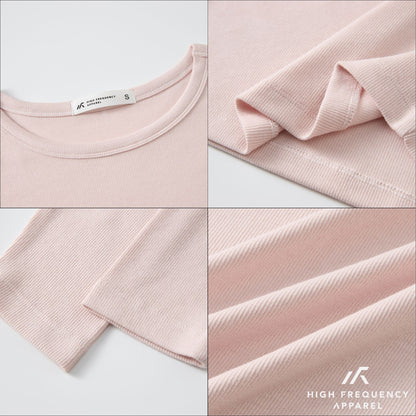 HFA Women’s Long Sleeve Ribbed Tee – Stretch Fit Essentials