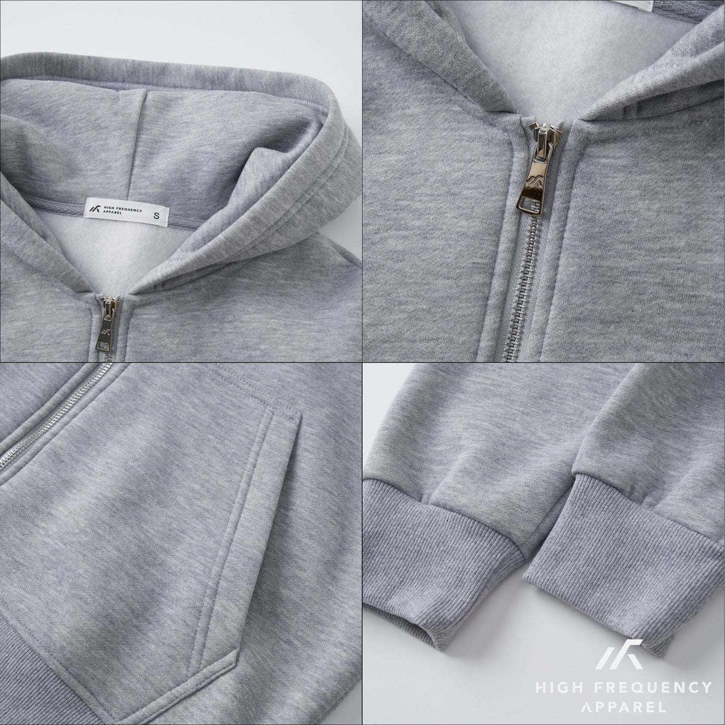 hfa unisex two-way zipper fleece hoodie