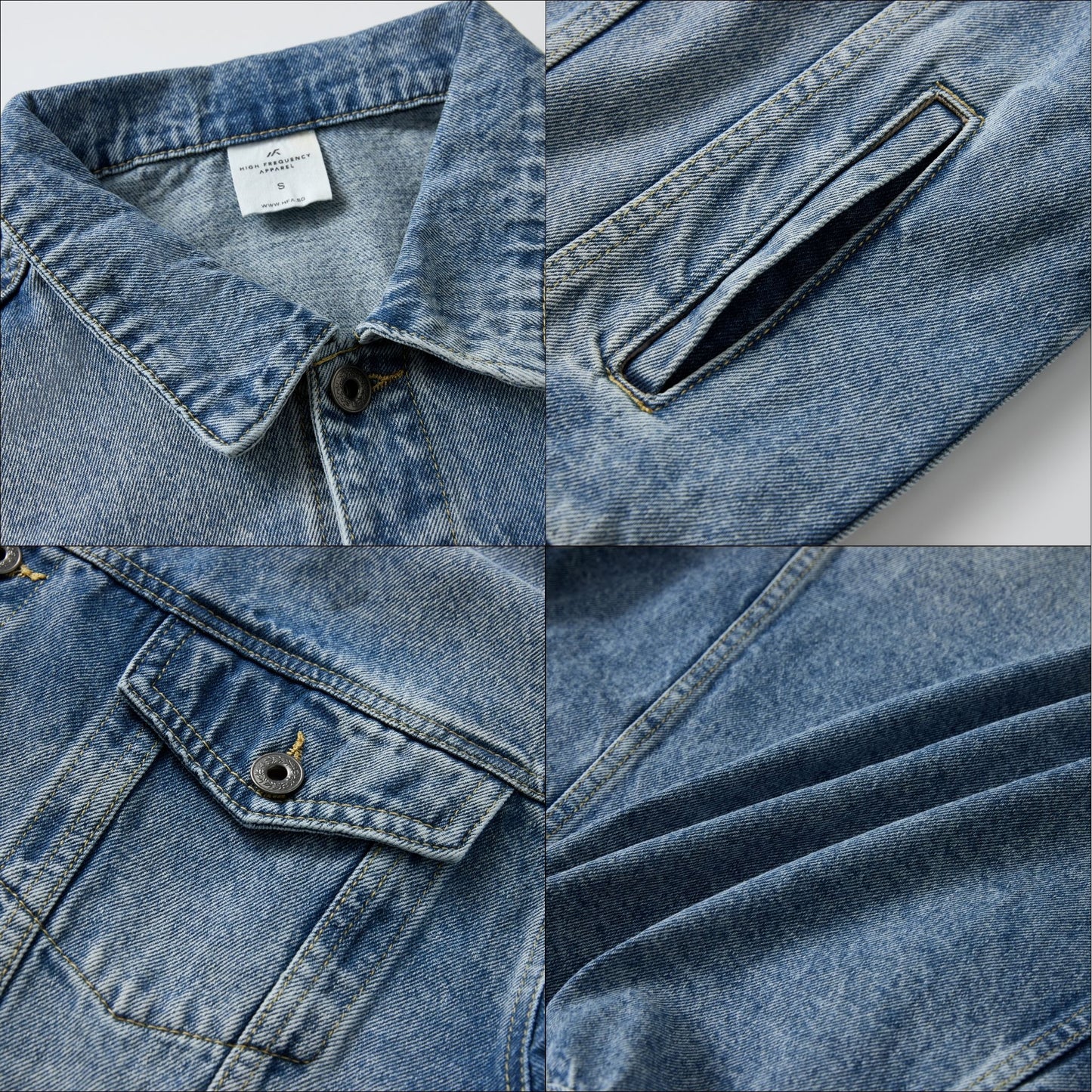 hfa unisex oversized denim jacket – timeless relaxed fit