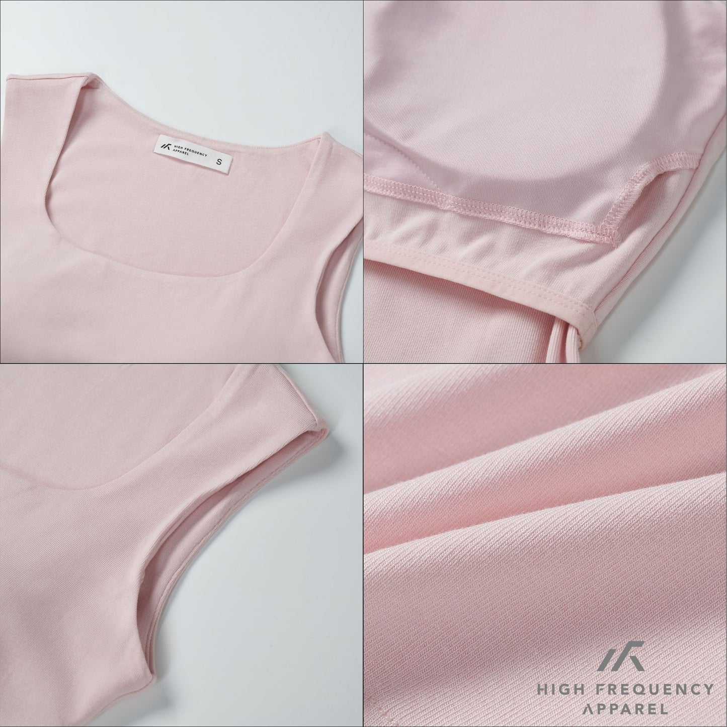 soft stretch square neck sleeveless padded top