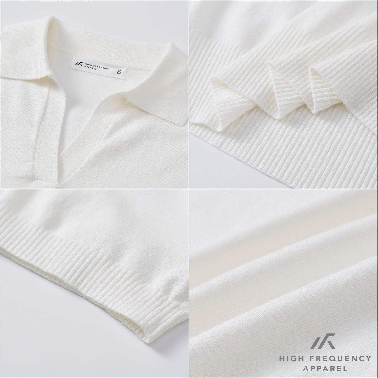 hfa women’s knitted buttonless polo