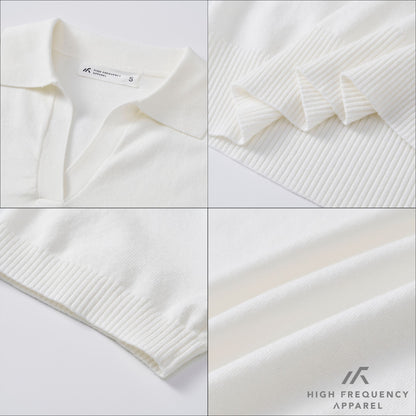 HFA Women’s Knitted Buttonless Polo