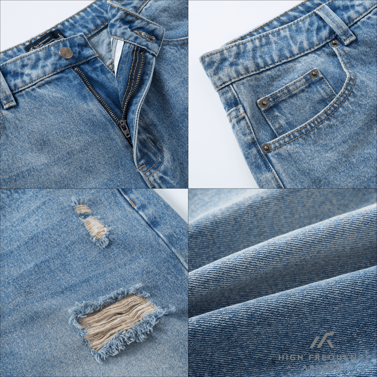 distressed denim shorts