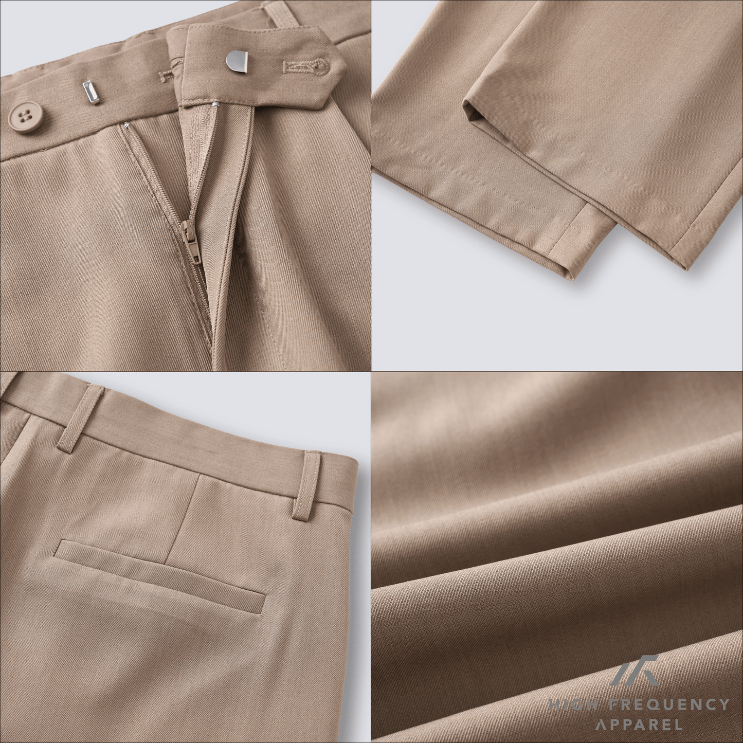 men’s single pleated creasefree work trousers