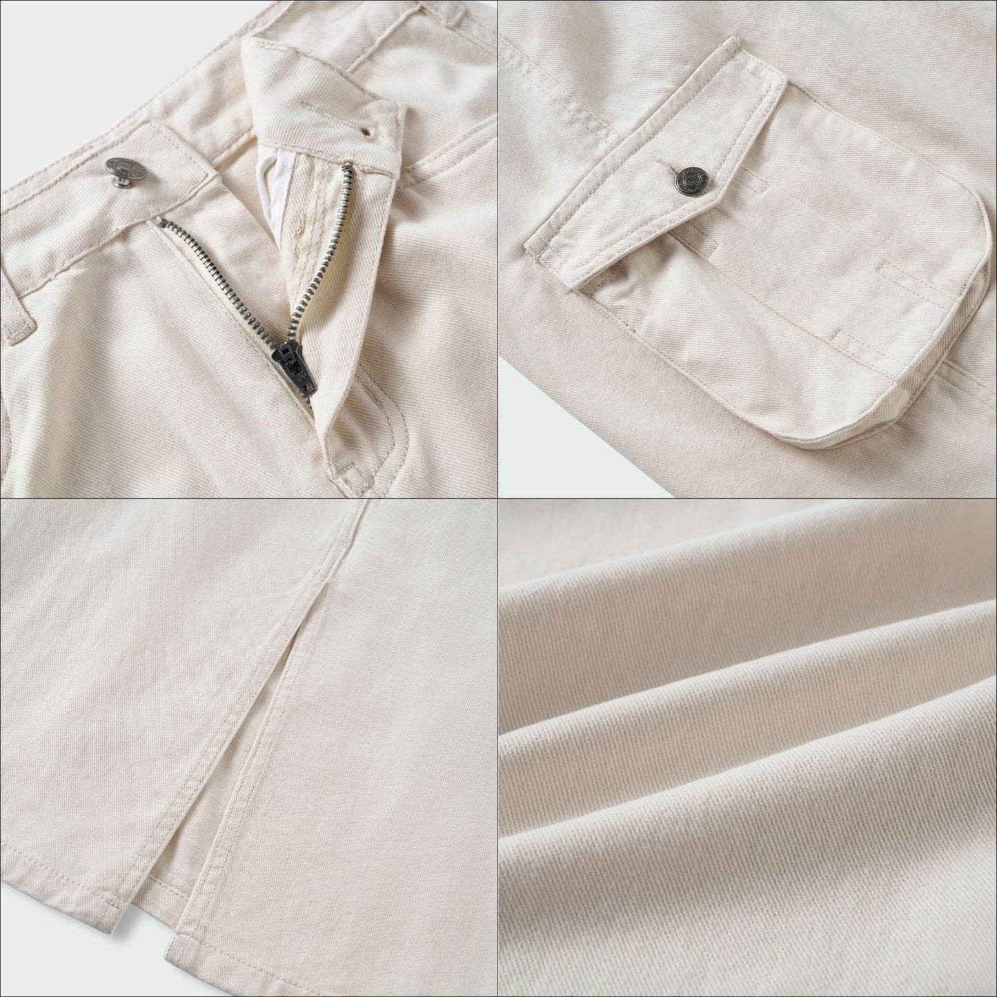 midi denim cargo skirt