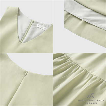 V-Neck Tiered Midaxi Dress