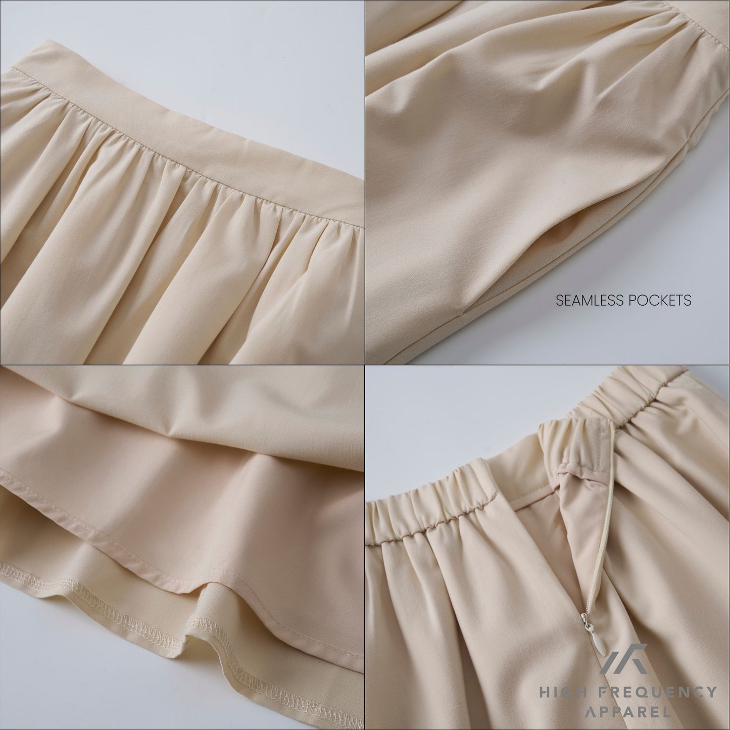 hfa women’s midaxi drape skirt with elasticated waist and back zipper