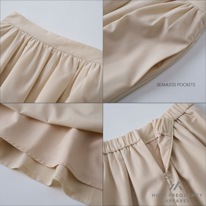 HFA Women’s Midaxi Drape Skirt With Elasticated Waist And Back Zipper