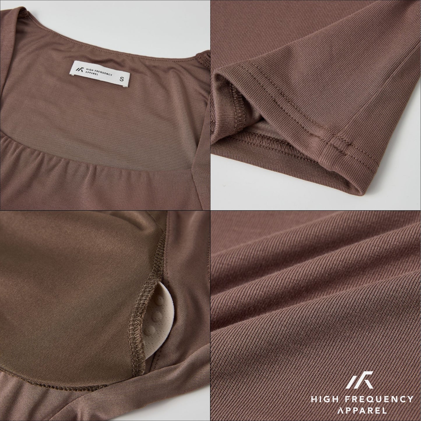 hfa women's square neck padded top