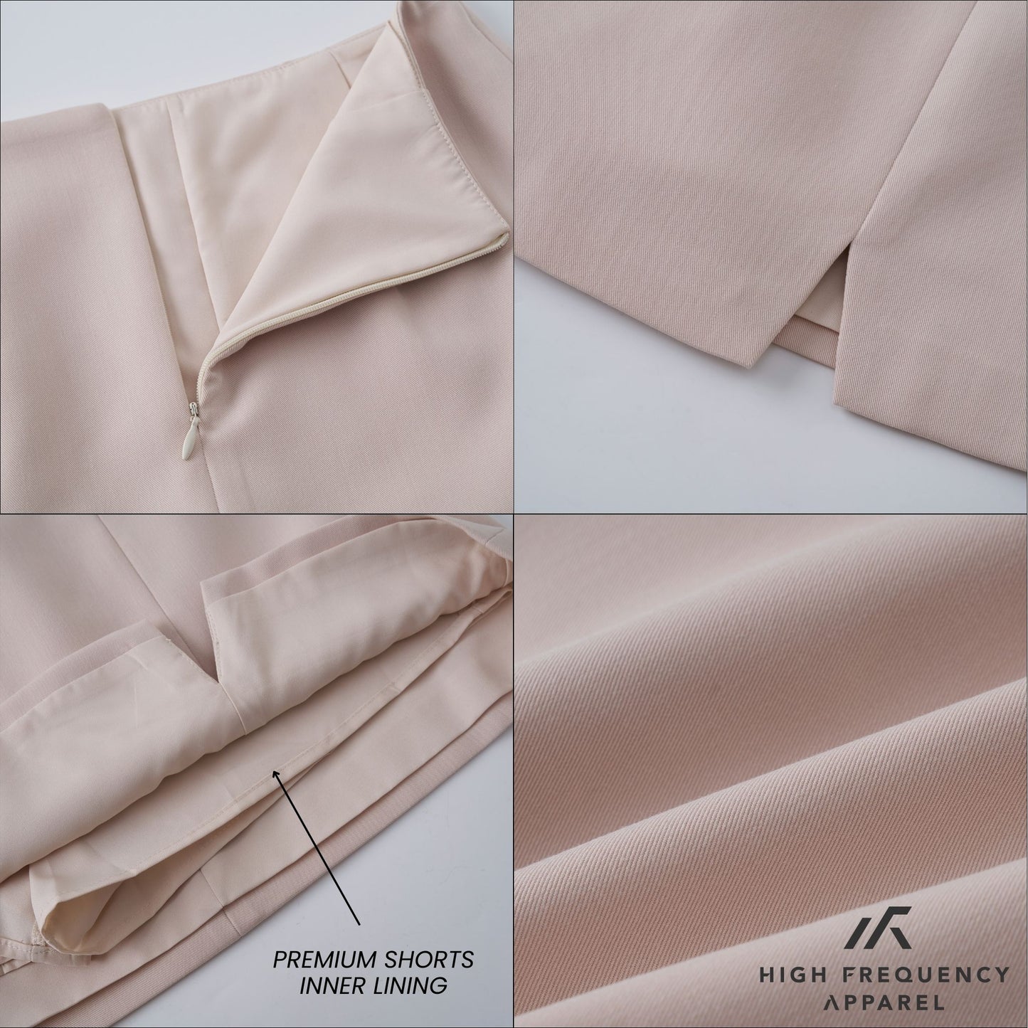 hfa women's seamless front slit skorts