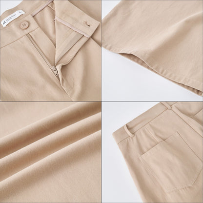 HFA Men's Double Pleated Wide Leg Chino Pants