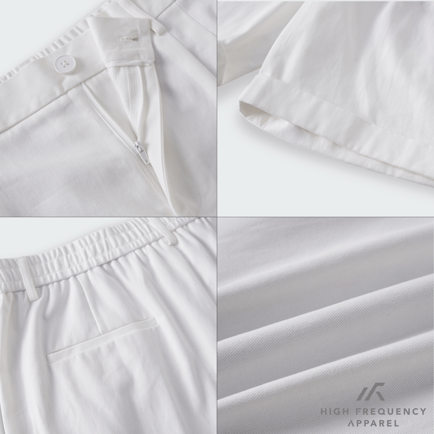 double pleated waistband shorts with cuffed hem