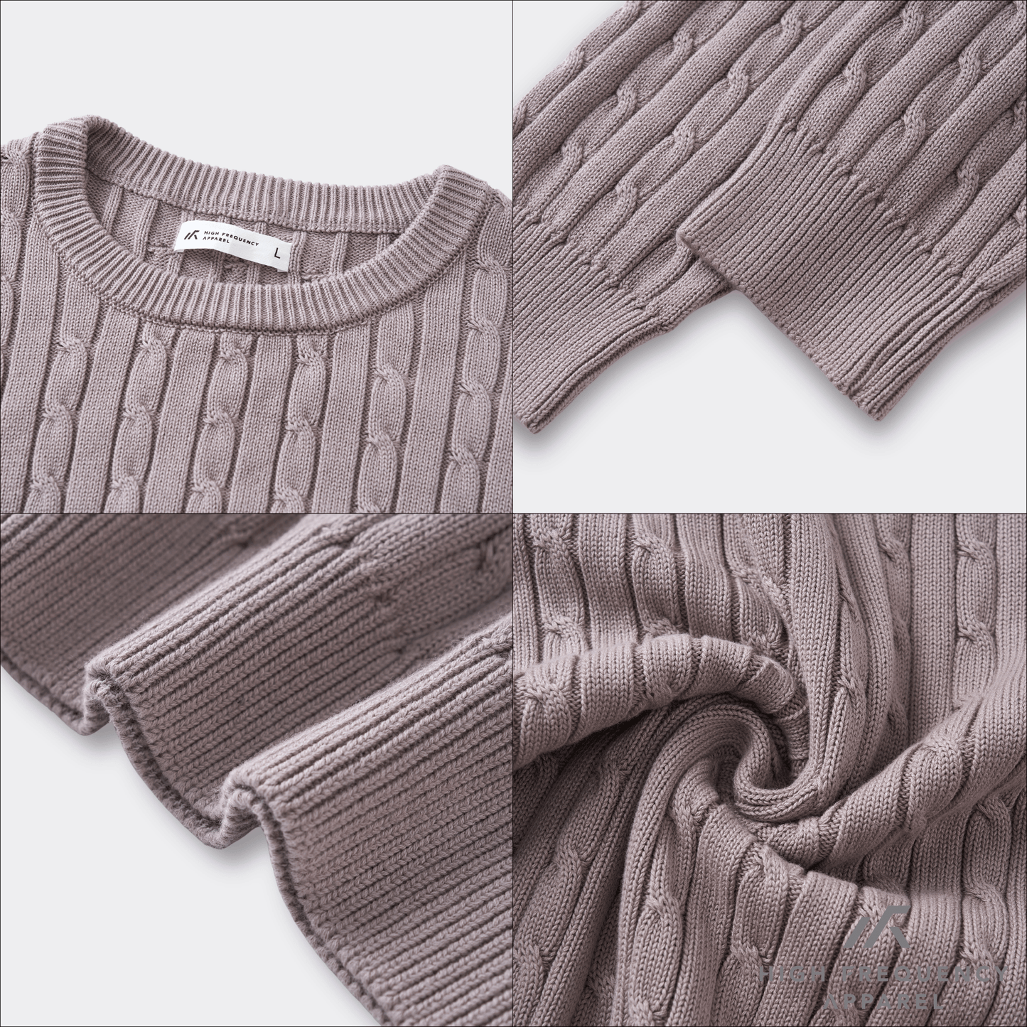 men’s cable knit long sleeve pullover