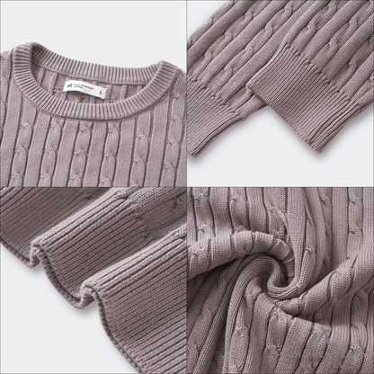 Men’s Cable Knit Long Sleeve Pullover