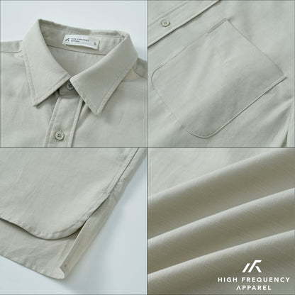 HFA Men’s Oversized Short Sleeve Shirt With Curved Hem