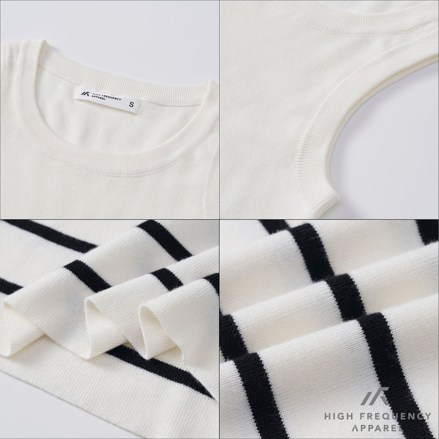 hfa women’s half striped knitted tank top