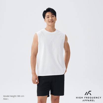Cooling Cotton Crew Neck Muscle Tank Top