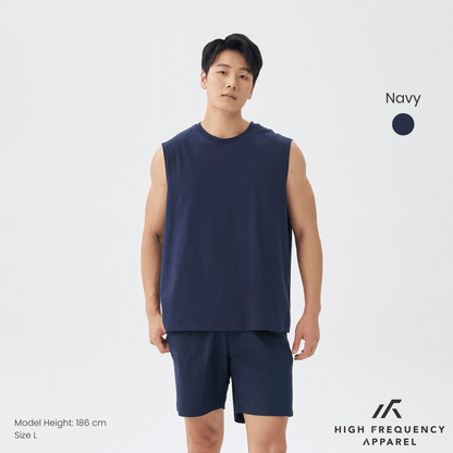 Cooling Cotton Crew Neck Muscle Tank Top