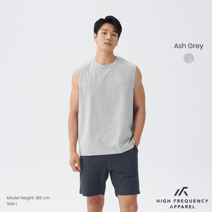Cooling Cotton Crew Neck Muscle Tank Top