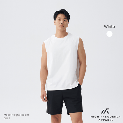 Cooling Cotton Crew Neck Muscle Tank Top