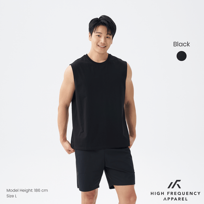Cooling Cotton Crew Neck Muscle Tank Top