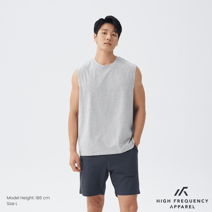 Cooling Cotton Crew Neck Muscle Tank Top