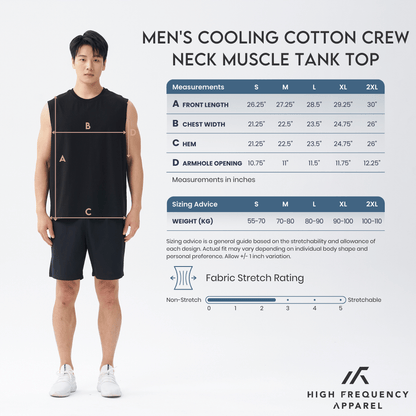 Cooling Cotton Crew Neck Muscle Tank Top