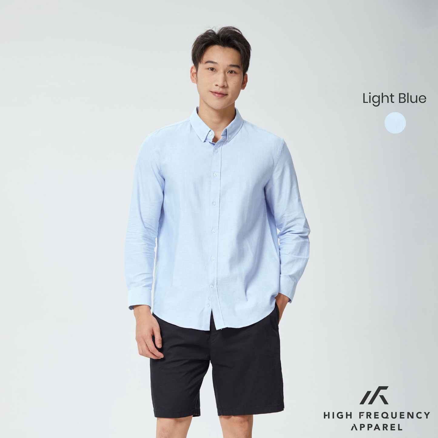 hfa men's oxford long sleeve relax fitted shirt - 100% premium cotton