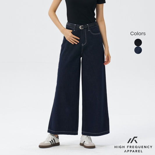 HFA Women’s Ultra Wide Leg Dark Denim Jeans