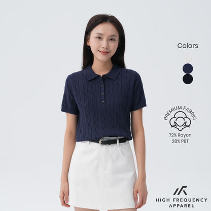 HFA Women’s Cable Knitted Polo