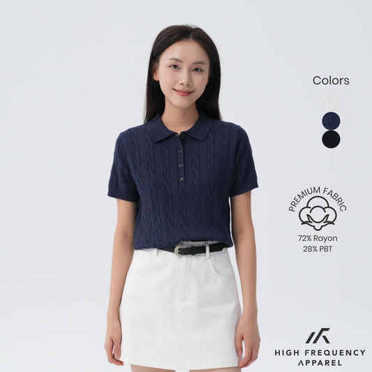HFA Women’s Cable Knitted Polo