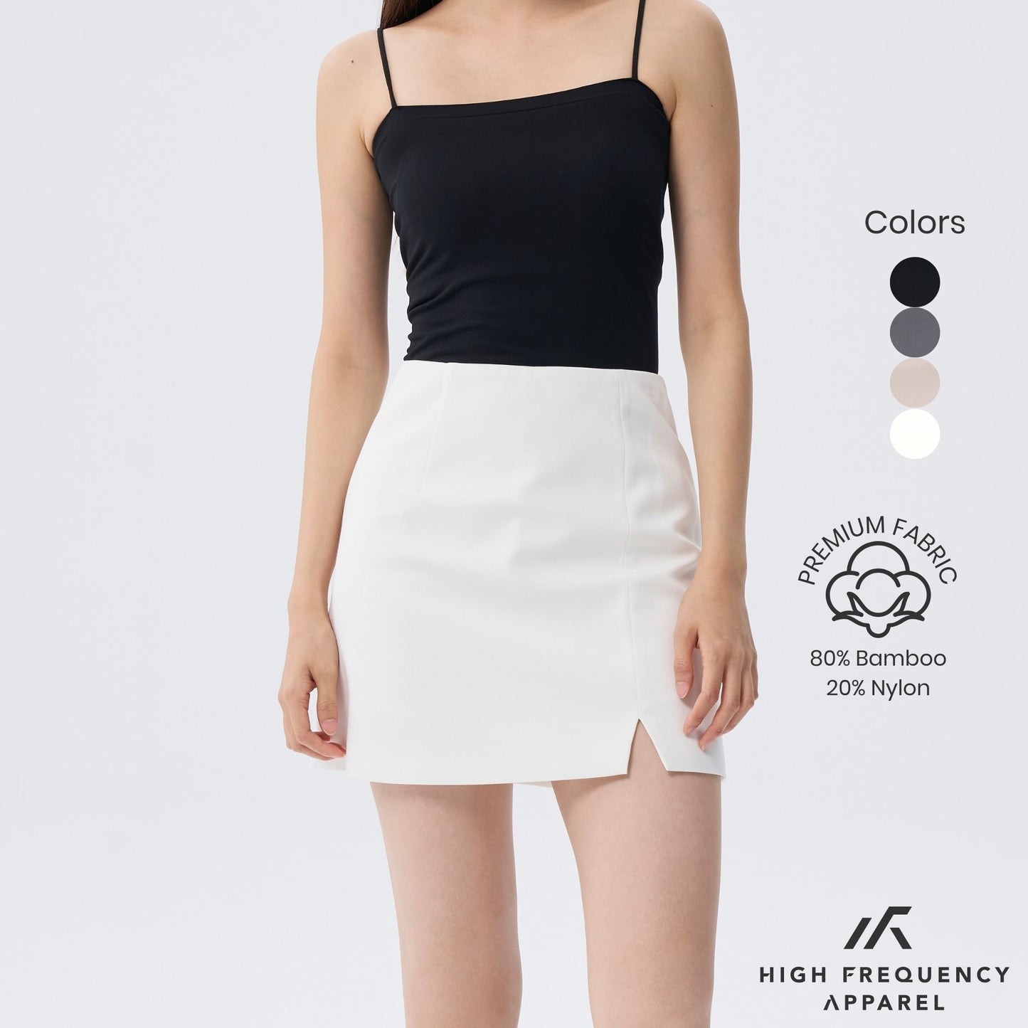 hfa women's seamless front slit skorts