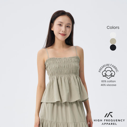 HFA Women’s Smocked 3-Tiered Spaghetti Top