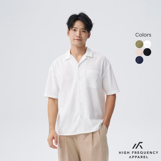 HFA Men’s Camp-Collar Short Sleeve Shirt - Relaxed Fit