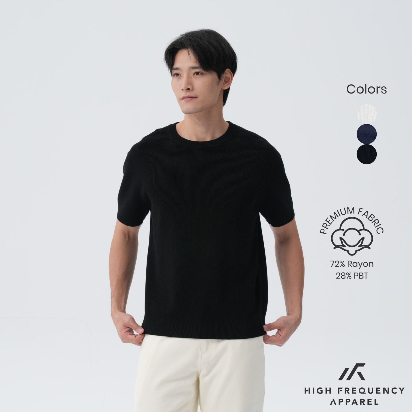 hfa men’s heavyweight knitted short sleeve t-shirt