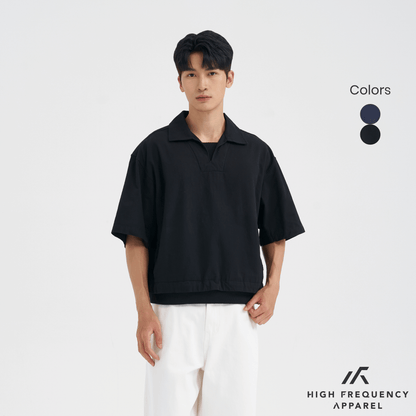Oversized Boxy Faux 2-Piece Tee